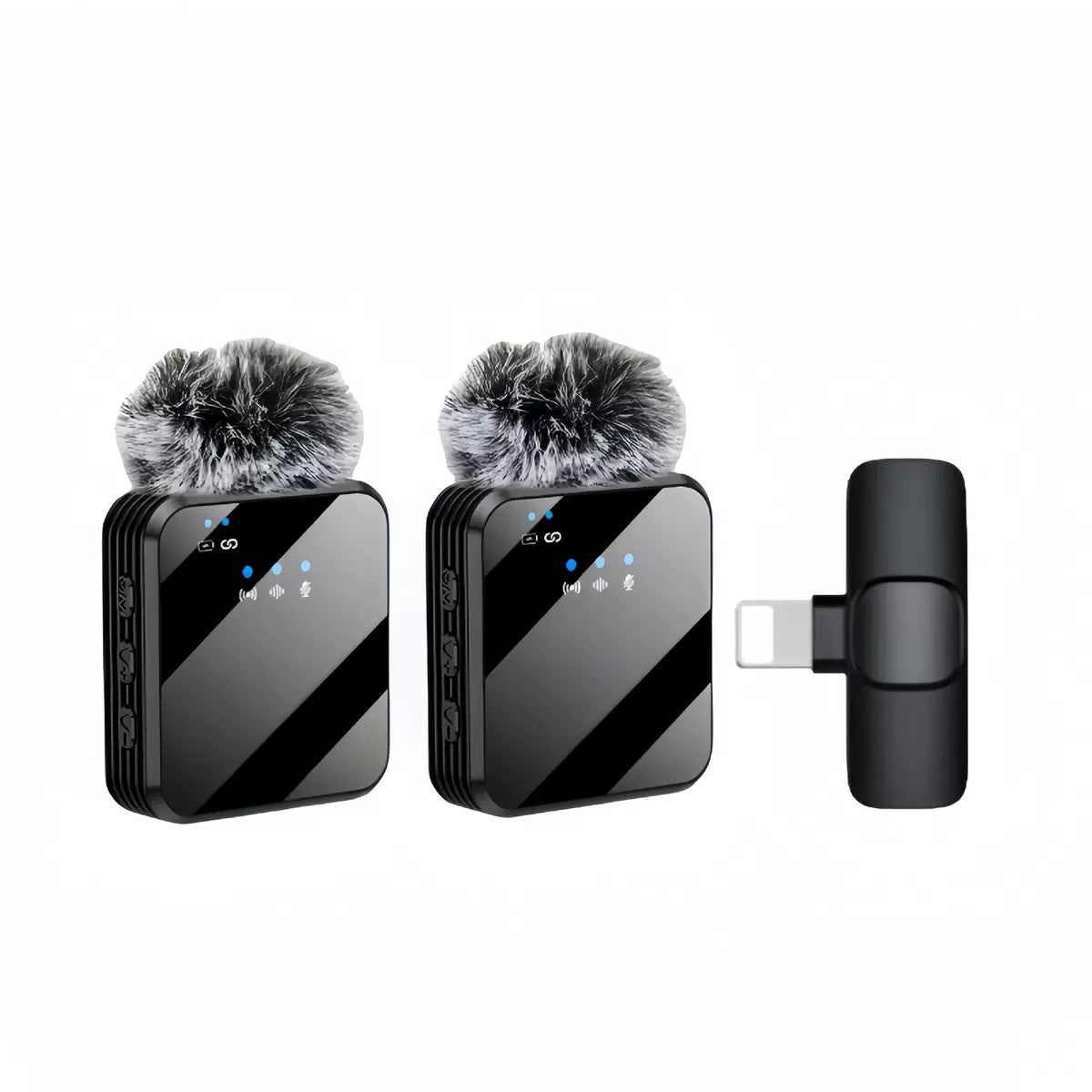 Dual Wireless Lavalier Microphone System - Professional Noise Reduction for Smartphones