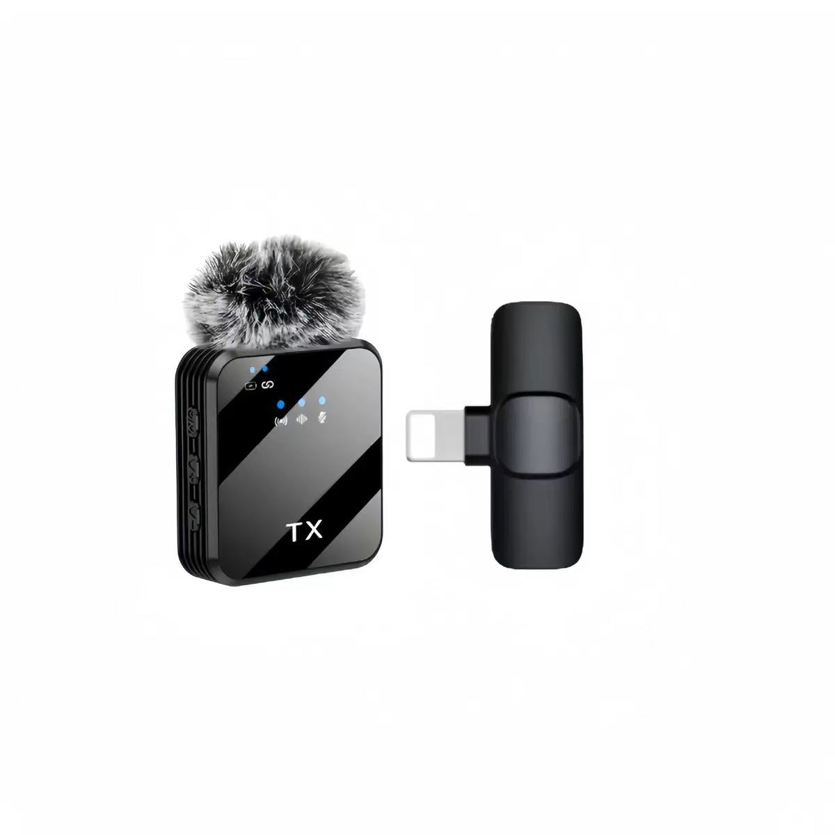 Dual Wireless Lavalier Microphone System - Professional Noise Reduction for Smartphones