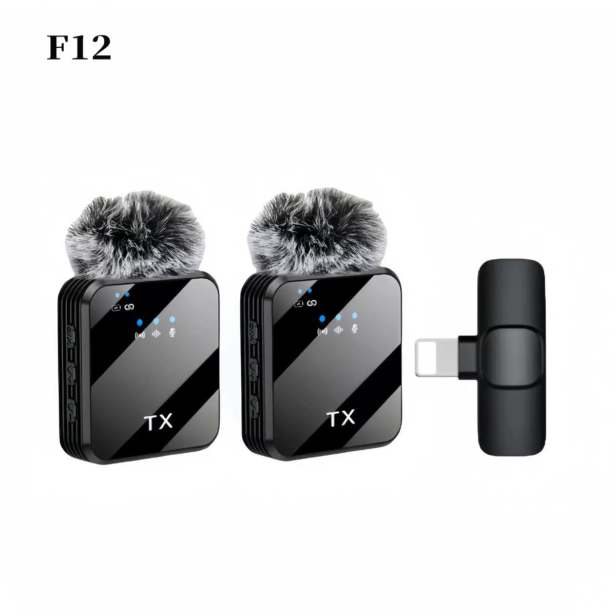 Dual Wireless Lavalier Microphone System - Professional Noise Reduction for Smartphones