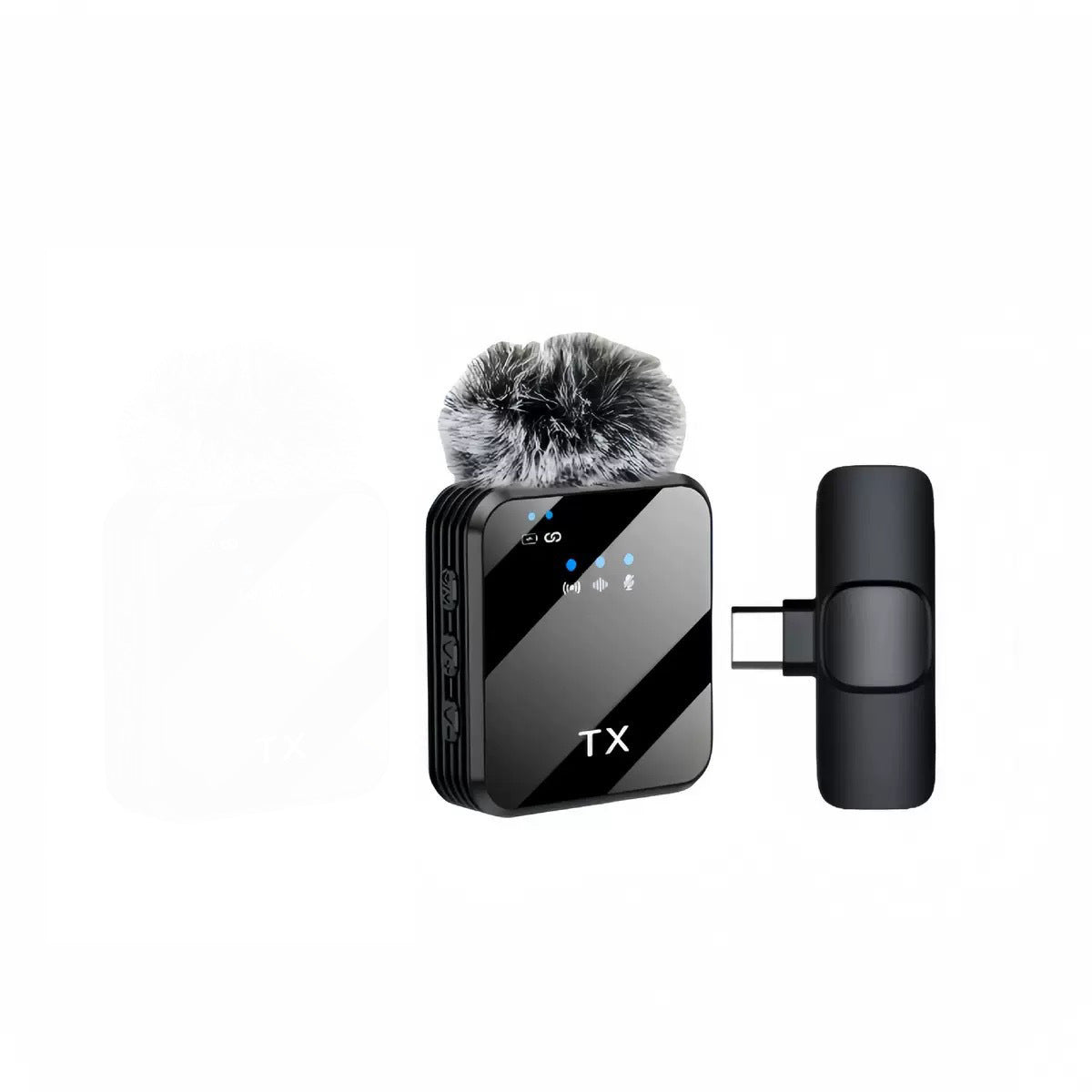 Dual Wireless Lavalier Microphone System - Professional Noise Reduction for Smartphones